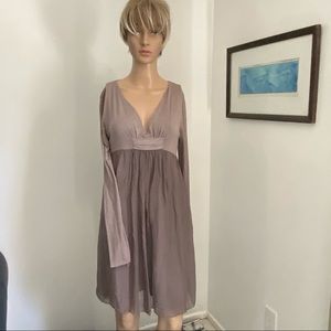 Italian Hankerchief Silk Overskirt Knit Dress Small ?